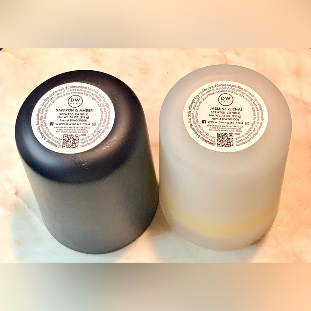 DW HOME CANDLE MEDITATE NAMASTE SAFRON AMBER JASMINE CHI DUO 7.6oz EACH SOY NEW - Picture 4 of 11